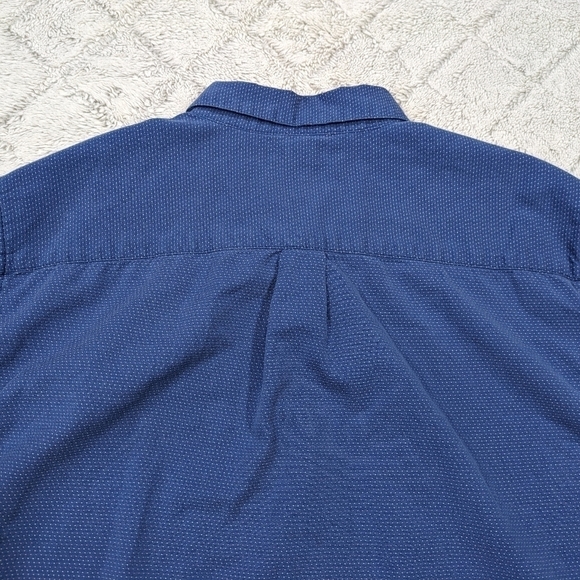 Carbon 2 Cobalt Shirt Men's XL Blue Dots Button Up Long Sleeve Cotton Collar  - Picture 4 of 7